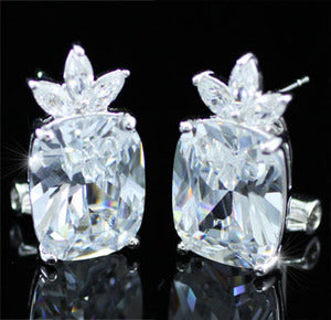 8 Carat Emerald Cut Created Diamond Earrings XE215