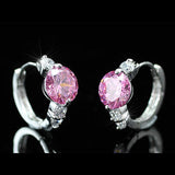 2.5 Carat Pink Created Sapphire Huggie Earrings XE219