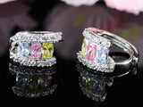 3 Carat Multi-colour Created Topaz Huggie Earrings XE256