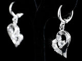 1 Carat Heart Cubic Zirconia Stone Dangle Earrings XE259
