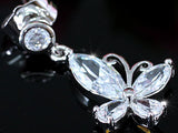1.5 Carat Created Diamond Dangle Butterfly Earrings XE335