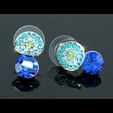 2 Carat Blue Earrings use Austrian Crystal XE362