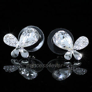 Butterfly Stud Earrings use Austrian Crystal XE366