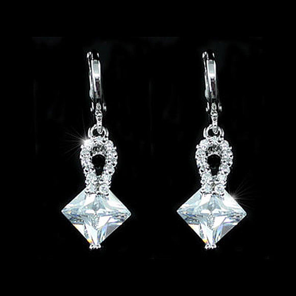 2 Carat CZ Created Diamond Dangle Earrings XE399