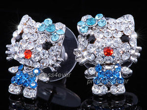 Blue Kitty Earrings use Austrian Crystal XE462