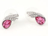 1.5 Carat Hot Pink Pear Cut Stone Earrings XE471