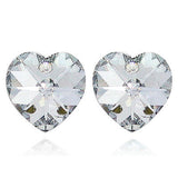 3 Carat Heart Earrings use Austrian Crystal XE501