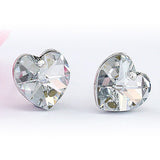 3 Carat Heart Earrings use Austrian Crystal XE501