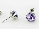 3 Carat Purple Heart Earrings use Austrian Crystal XE503