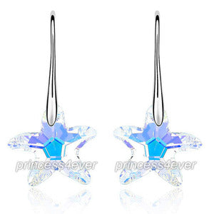 Dangle Star Earrings use AB Austrian Crystal XE512