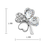 4 Leaf Clover Flower Silver Earrings use Austrian Crystal XE516
