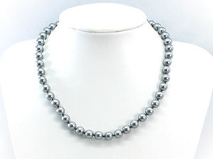 Black Shell Pearl Necklace use Austrian Crystal XN112