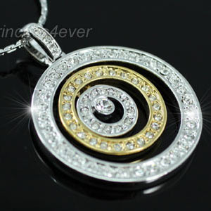 Designer Circles Necklace use Austrian Crystal XN119