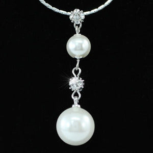 White Shell Pearl Pendant Necklace XN128