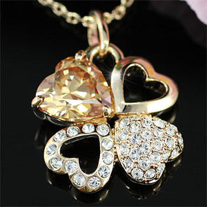 Heart Rose Gold Plated 4 Carat Sapphire Necklace XN172