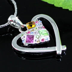 Heart Pendant Necklace use Swarovski Crystal XN196