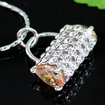 Purse Pendant Necklace use Swarovski Crystal XN210