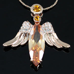 Angel 18K Rose Gold Plated Pendant Necklace XN224