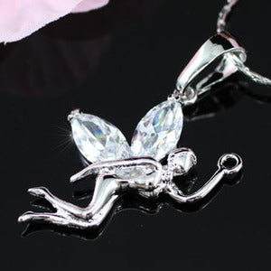 Fairy 2 Carat CZ Created Diamond 18K Necklace XN243