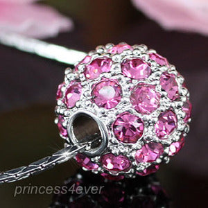 Pink Ball Necklace use Swarovski Crystal XN251