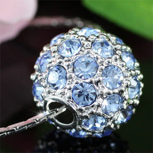 Blue Ball Necklace use Austrian Crystal XN252