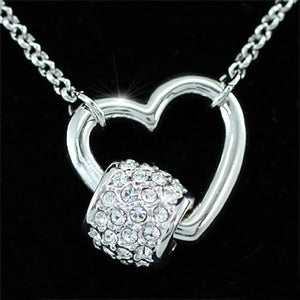 Bridal Heart Necklace use Austrian Crystal XN253