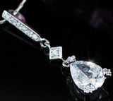 2 Carat Pear Cut Created Diamond Pendant Necklace XN254