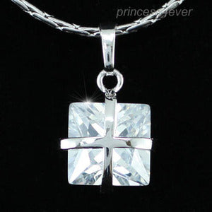 3.5 Carat Princess Cut Created Diamond Pendant & Necklace XN261