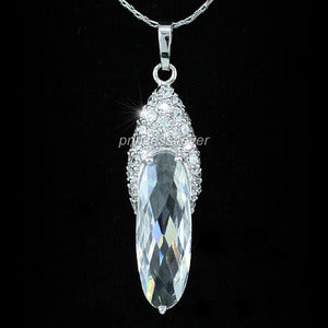 Sparkling CZ Created Diamond 18K Pendant & Necklace XN298
