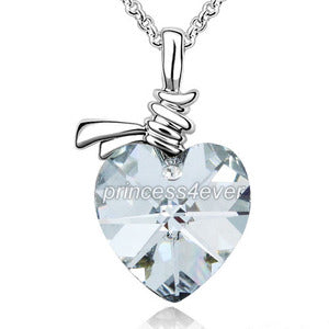 6 Carat Heart Stone Necklace use Austrian Crystal XN356