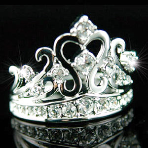 Crown Ring use Austrian Crystal XR033