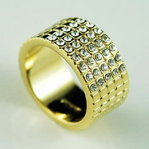 Gold Plated Ring use Swarovski Crystal XR065