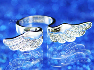 Angel Wing Ring use Austrian Crystal XR066