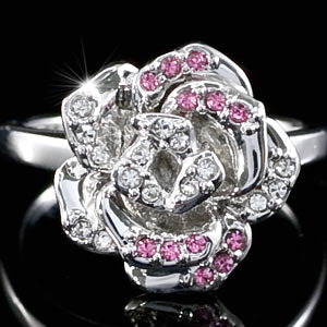 Rose Ring use Swarovski Crystal XR103