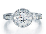 1.25 Carat Sparkling CZ Created Diamond Ring XR125