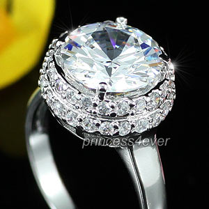 3.5 Carat Sparkling CZ Created Diamond Ring XR136
