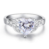 2 Carat Sparkling Heart CZ Created Diamond Ring XR194