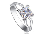 0.75 Carat Princess Cut Created Diamond Ring XR200