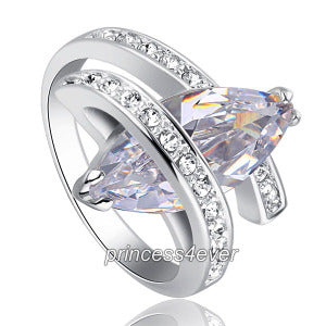 4 Carat Sparkling Marquise Cut Cubic Zirconia CZ Created Diamond Ring XR205