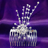 Bridal Wedding Flower Crystal Side / Back Hair Comb XT1191