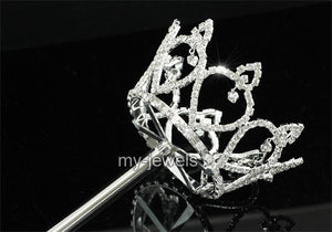 V6007 Women / Girl Scepter Magic Wand Princess Heart Silver Costumes Party